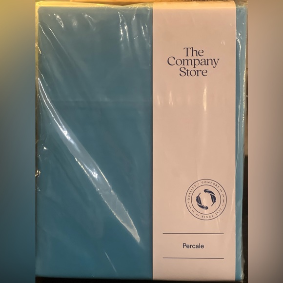 NEW Company Cotton 4-Piece Turquoise Solid 100% Cotton Knit Sheet Set - Picture 3 of 3